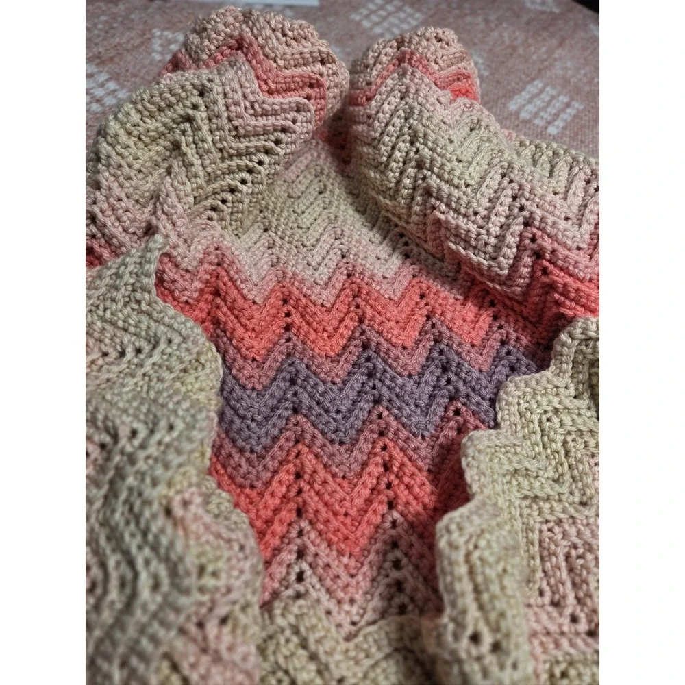 handmade crochet afghan / throw blanket